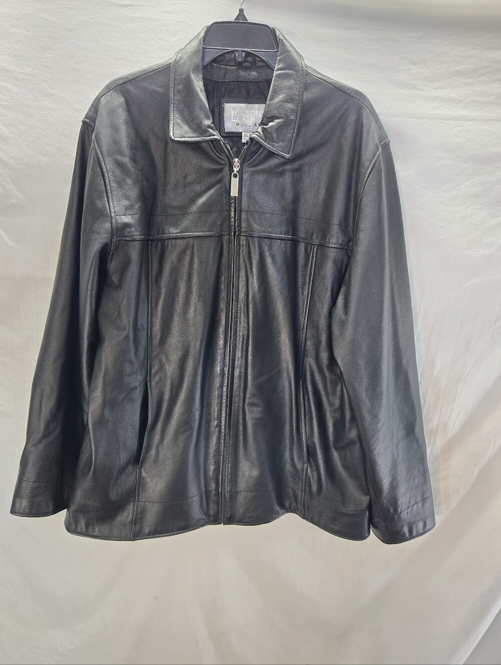 Vintage Wilsons Leather M. Julian XLT Black Quilted Lining Leather Zip Jacket